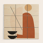 Abstract Minimal Shapes Wood Wall Art Gallery Image 1