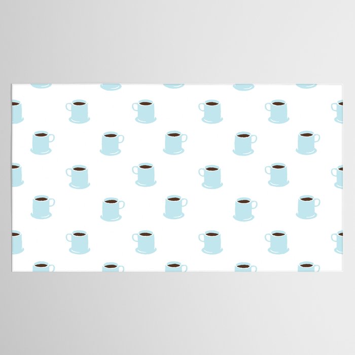 Retro coffee cup cartoon pattern Tablecloth Gallery Image 2