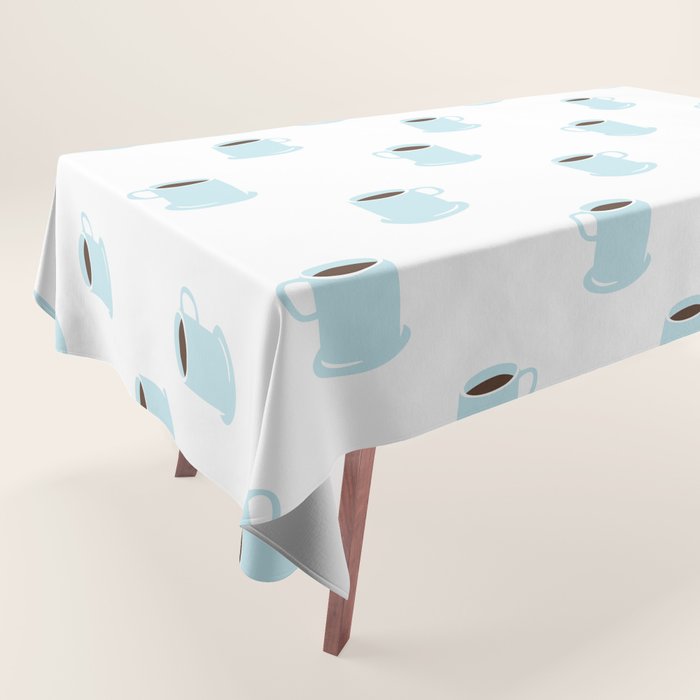 Retro coffee cup cartoon pattern Tablecloth Gallery Image 1