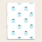 Retro coffee cup cartoon pattern Notebook Gallery Image 4