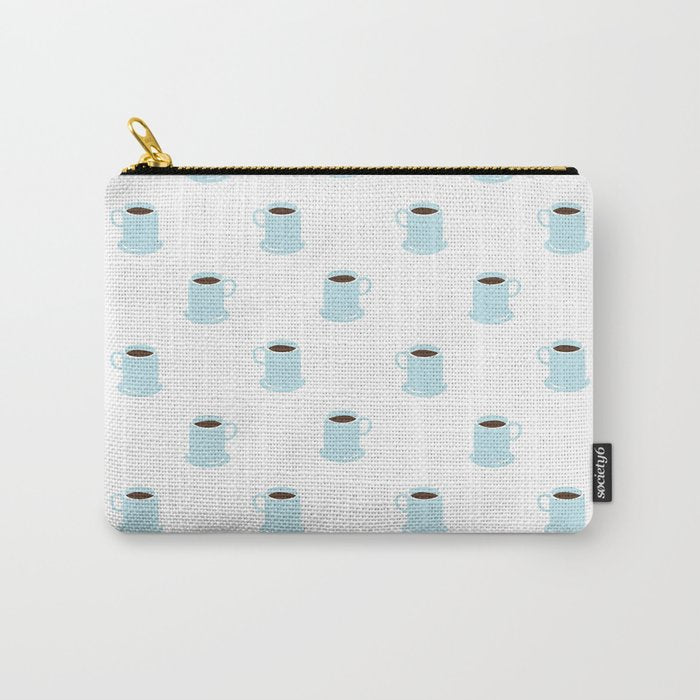 Retro coffee cup cartoon pattern Carry All Pouch Gallery Image 1