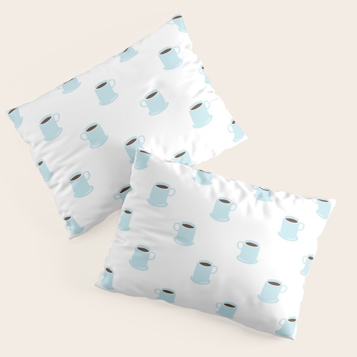 Retro coffee cup cartoon pattern Pillow Sham Gallery Image 3