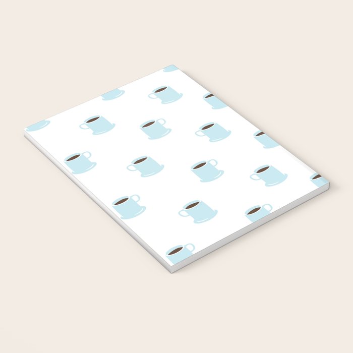 Retro coffee cup cartoon pattern Notebook Gallery Image 3