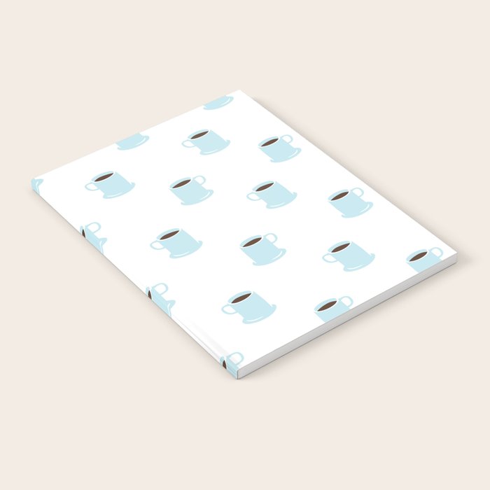 Retro coffee cup cartoon pattern Notebook Gallery Image 2