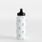 Retro coffee cup cartoon pattern Water Bottle Gallery Image 3