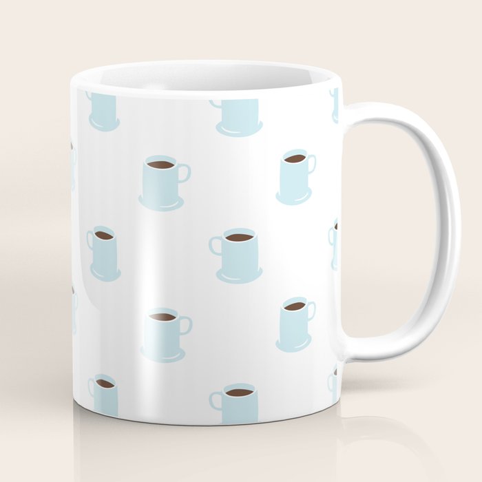 Retro coffee cup cartoon pattern Coffee Mug Gallery Image 1