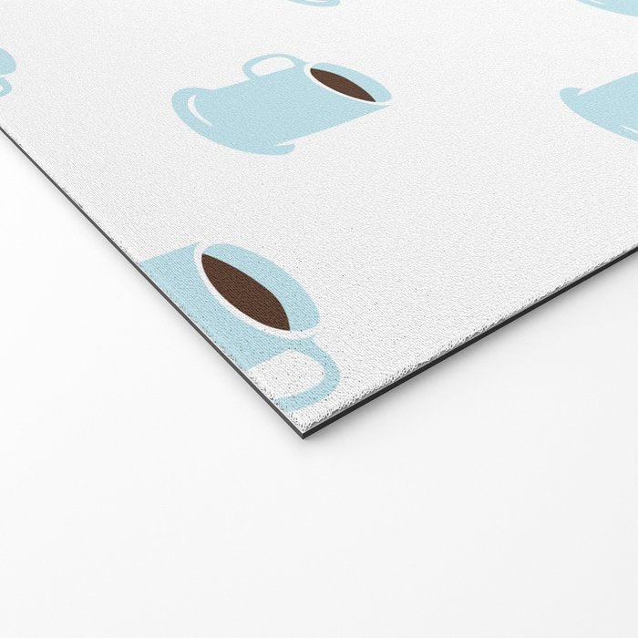 Retro coffee cup cartoon pattern Welcome Mat Gallery Image 2