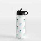 Retro coffee cup cartoon pattern Water Bottle Gallery Image 1