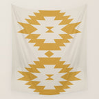 Southwestern Minimalism - Golden Yellow Neutral Beige Wall Tapestry Gallery Image 4