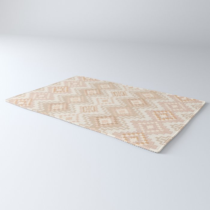 Southern Western Boho Geo  Americana Rug  ivory soft pink Rug Gallery Image 3