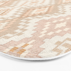 Southern Western Boho Geo  Americana Rug  ivory soft pink Bath Mat Gallery Image 3
