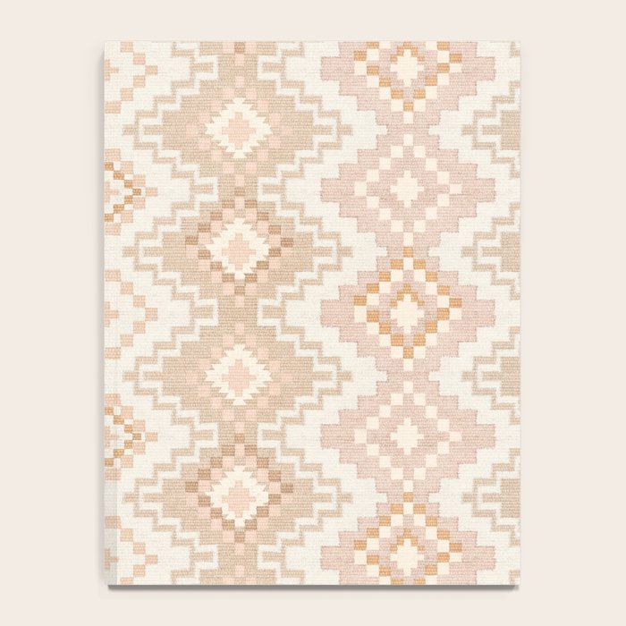 Southern Western Boho Geo  Americana Rug  ivory soft pink Notebook Gallery Image 4