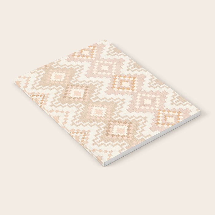 Southern Western Boho Geo  Americana Rug  ivory soft pink Notebook Gallery Image 2
