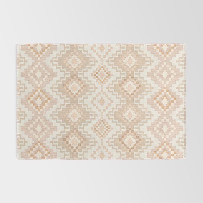 Southern Western Boho Geo  Americana Rug  ivory soft pink Rug Gallery Image 2