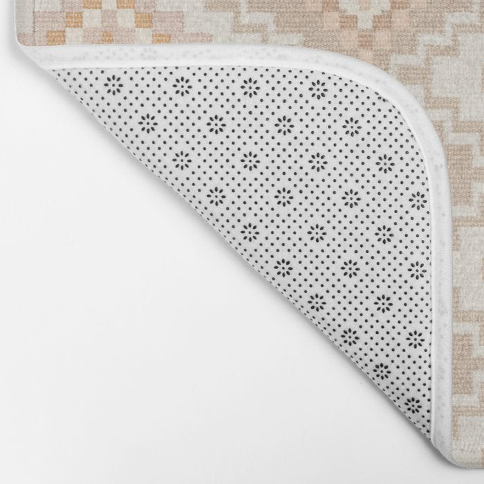 Southern Western Boho Geo  Americana Rug  ivory soft pink Bath Mat Gallery Image 2
