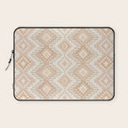 Southern Western Boho Geo  Americana Rug  ivory soft pink Laptop Sleeve Gallery Image 1