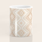 Southern Western Boho Geo  Americana Rug  ivory soft pink Coffee Mug Gallery Image 4