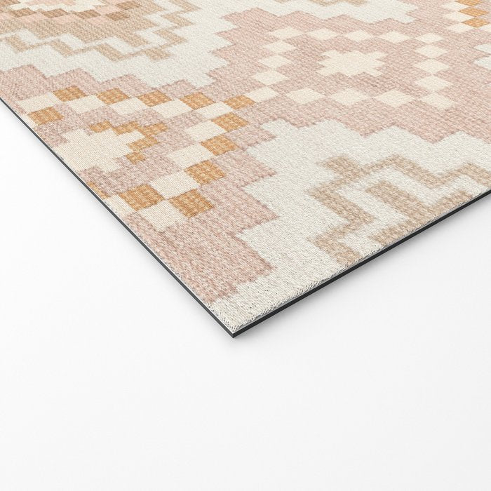Southern Western Boho Geo  Americana Rug  ivory soft pink Welcome Mat Gallery Image 2