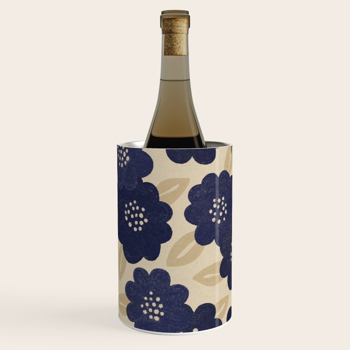 Blue Flower Pattern Wine Chiller Gallery Image 1