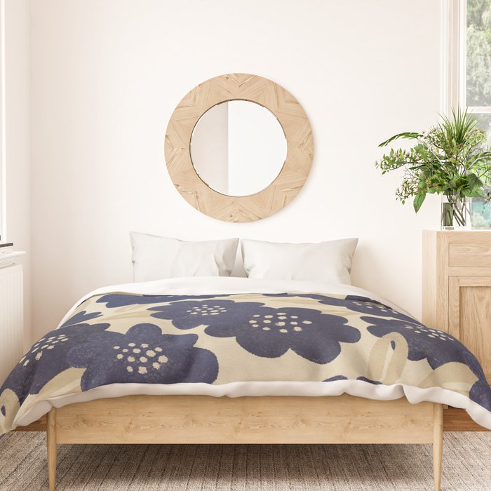 Blue Flower Pattern Duvet Cover Gallery Image 3