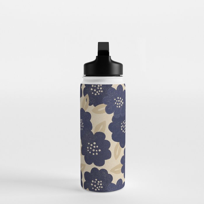 Blue Flower Pattern Water Bottle Gallery Image 3
