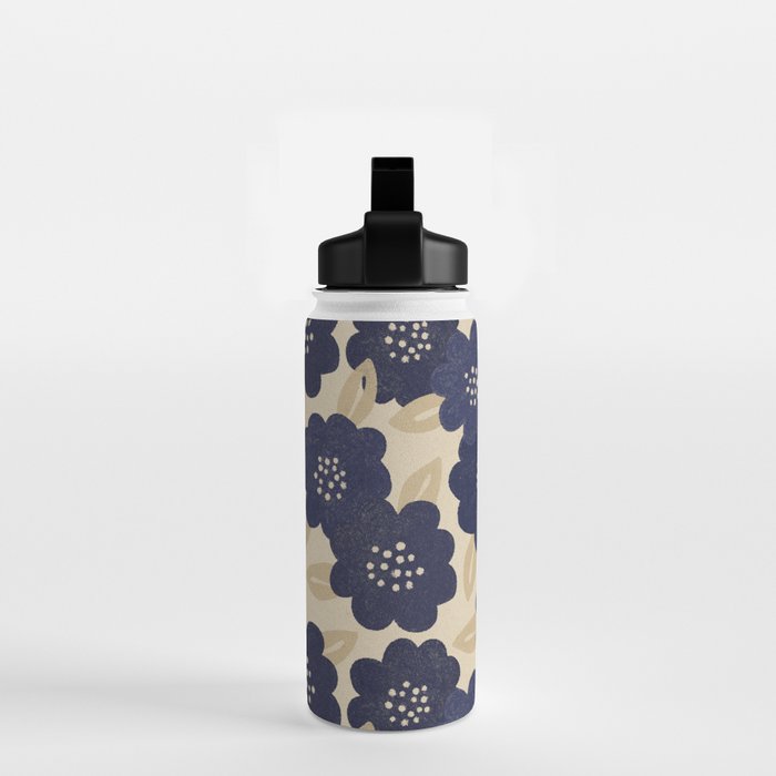 Blue Flower Pattern Water Bottle Gallery Image 2