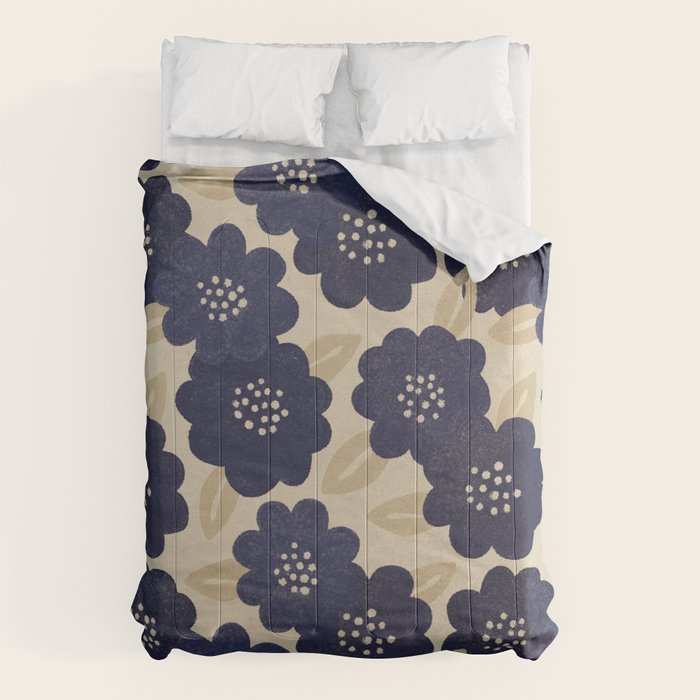 Blue Flower Pattern Comforter Gallery Image 6