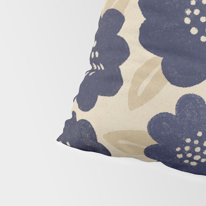 Blue Flower Pattern Pillow Sham Gallery Image 4