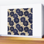 Blue Flower Pattern Wall Mural Gallery Image 2