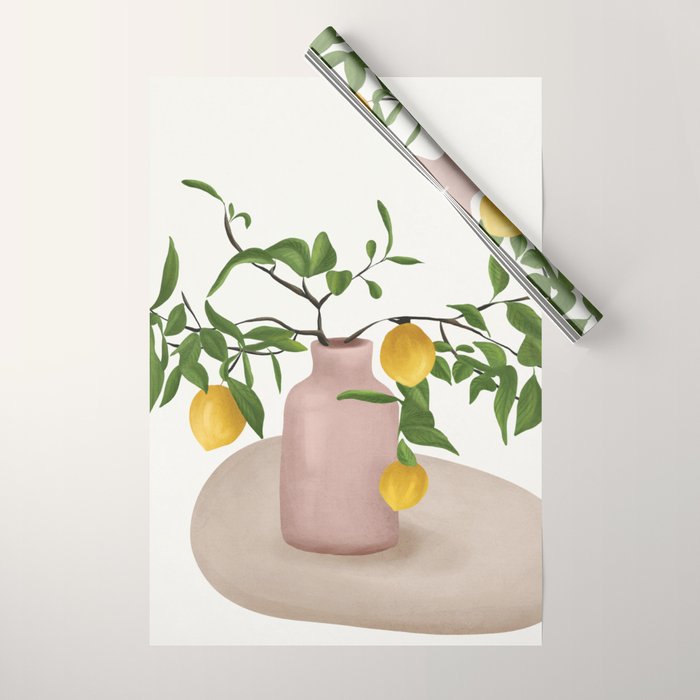 Lemon Branches Wrapping Paper Gallery Image 1