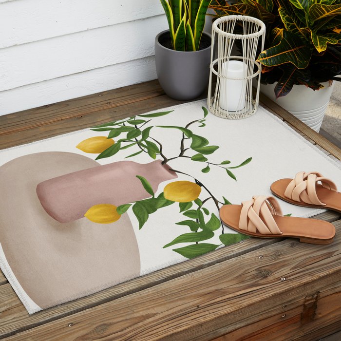 Lemon Branches Outdoor Rug Gallery Image 2