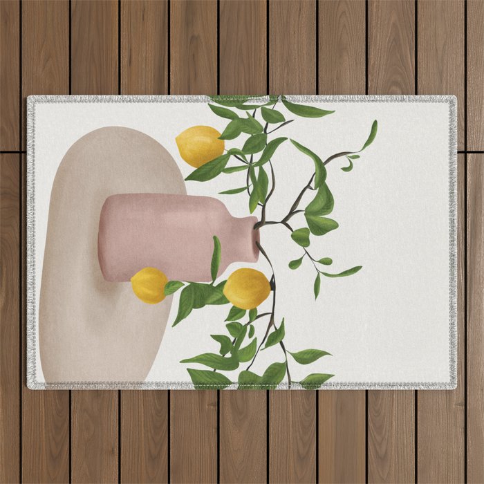 Lemon Branches Outdoor Rug Gallery Image 1