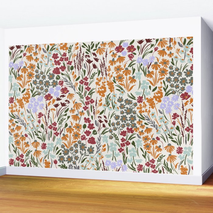 Spring flowery meadow 02 Wall Mural Gallery Image 2