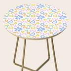 Colorful fun doodle art pattern Side Table Gallery Image 2