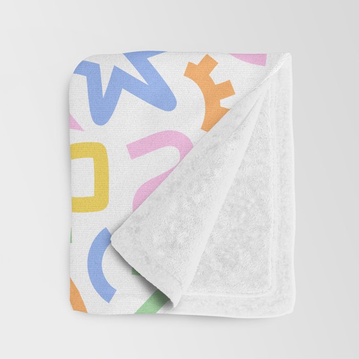 Colorful fun doodle art pattern Throw Blanket Gallery Image 3