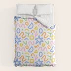 Colorful fun doodle art pattern Duvet Cover Gallery Image 6