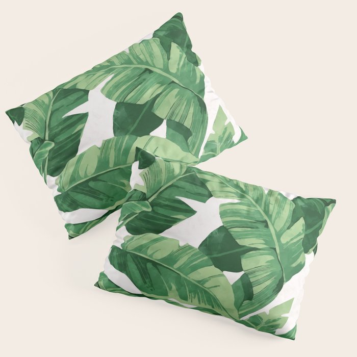 Tropical banana leaves IV Pillow Sham Gallery Image 3