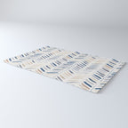 artistic herringbone in indigo and earthy shades Rug Gallery Image 3