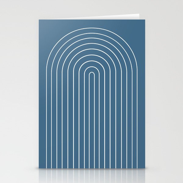 Minimal Arch XXXIV Nautical Blue Modern Geometric Lines Stationery Card Gallery Image 1
