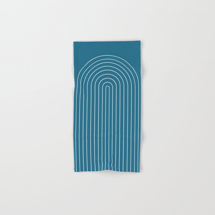 Minimal Arch XXXIV Nautical Blue Modern Geometric Lines Bath Towel Gallery Image 1
