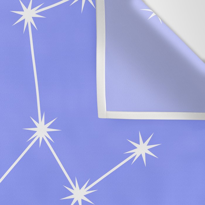 Taurus Zodiac Star Constellation Line Art Pastel Purple Wall Tapestry Gallery Image 3