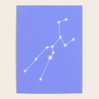Taurus Zodiac Star Constellation Line Art Pastel Purple Poster Gallery Image 4