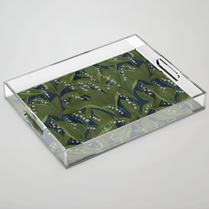 Lily of the Valley Field Acrylic Tray Gallery Image 1
