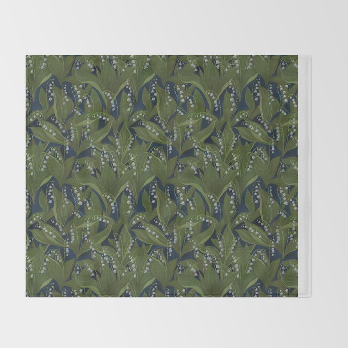 Lily of the Valley Field Throw Blanket Gallery Image 2