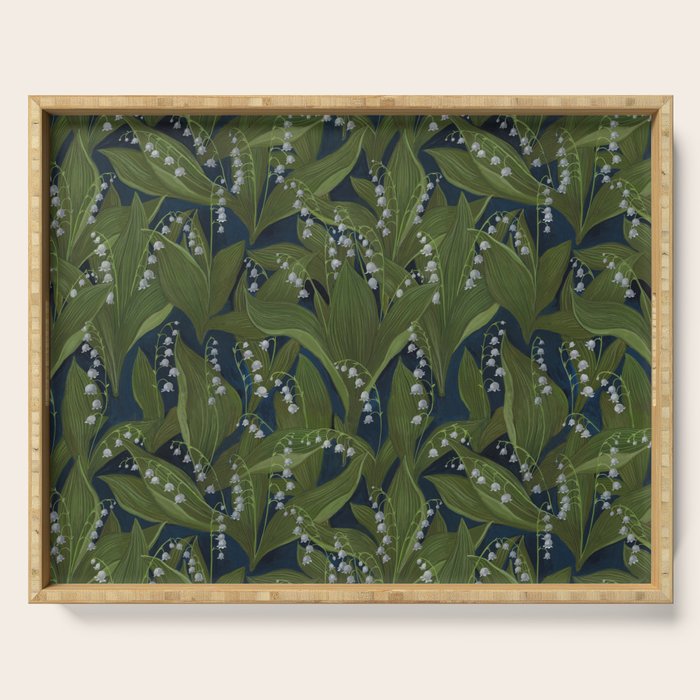 Lily of the Valley Field Serving Tray Gallery Image 1