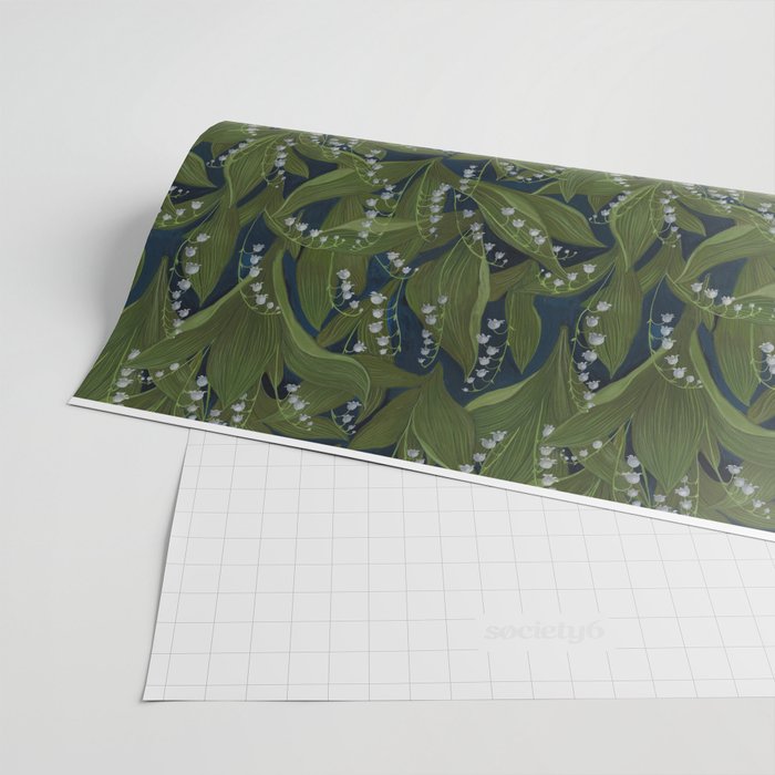 Lily of the Valley Field Wrapping Paper Gallery Image 2
