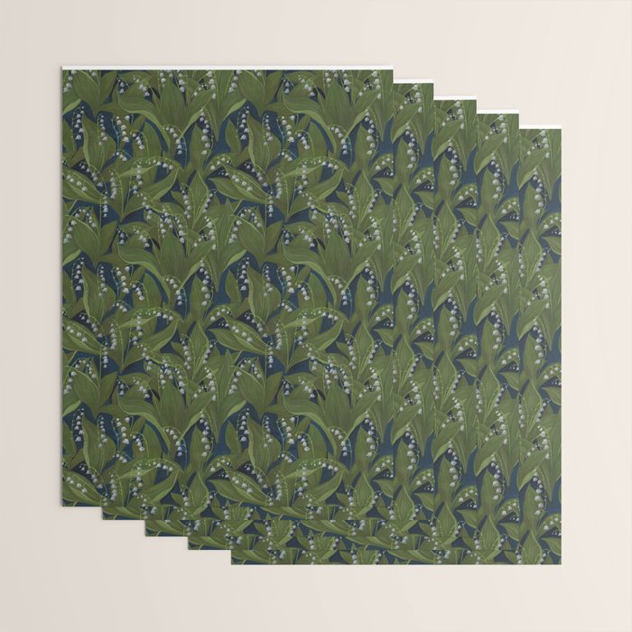 Lily of the Valley Field Wrapping Paper Gallery Image 3