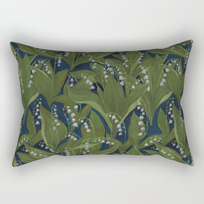 Lily of the Valley Field Rectangular Pillow Gallery Image 1