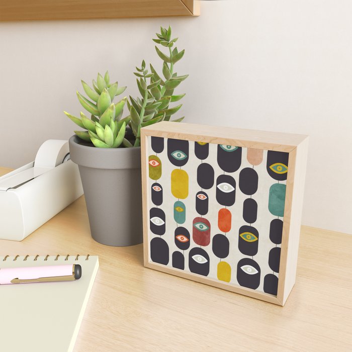 geometry mid mod eyes Mini Art Print Gallery Image 2