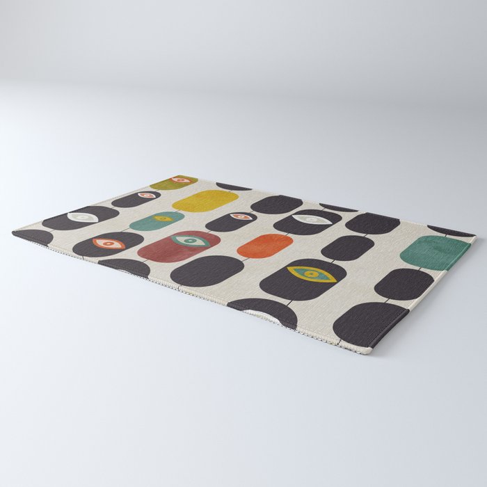 geometry mid mod eyes Rug Gallery Image 3